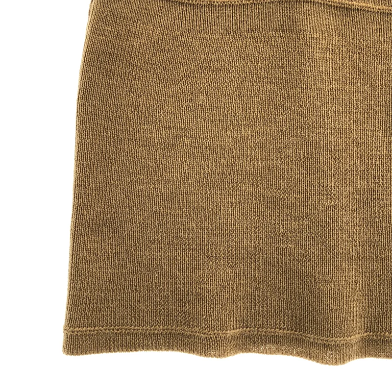 babaco / ババコ | LACE TOP / ウール キャメル レース切り替え ニットタンクトップ | F | レディース