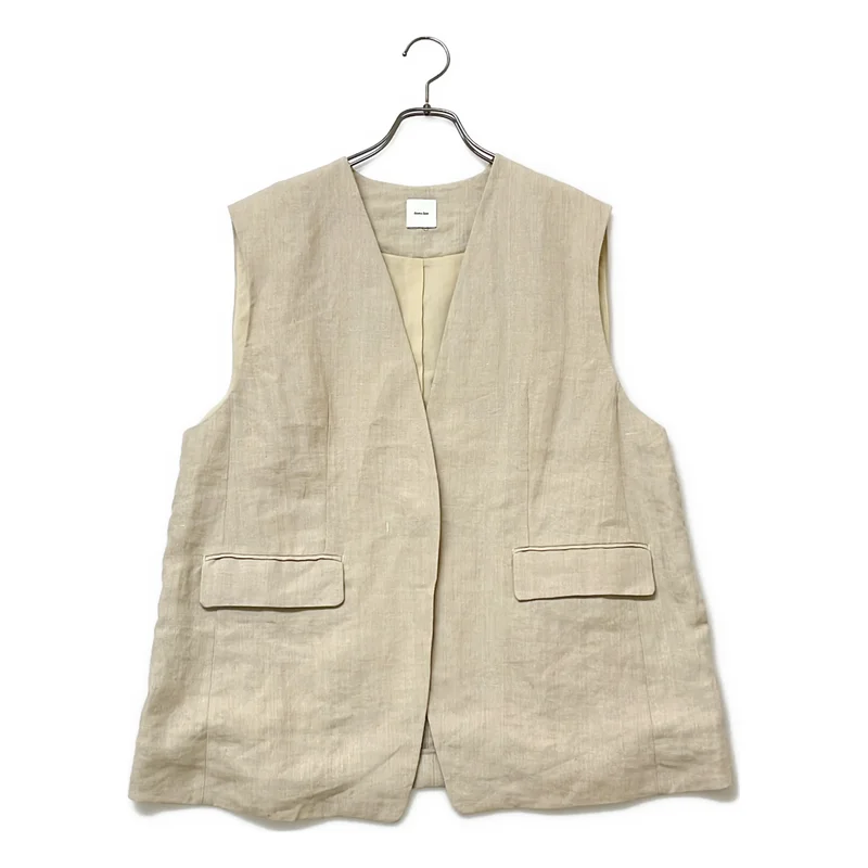 Spick and Span / スピックアンドスパン | 2025SS | リネン キャンバス Vカラージレ ベスト | F | レディース
