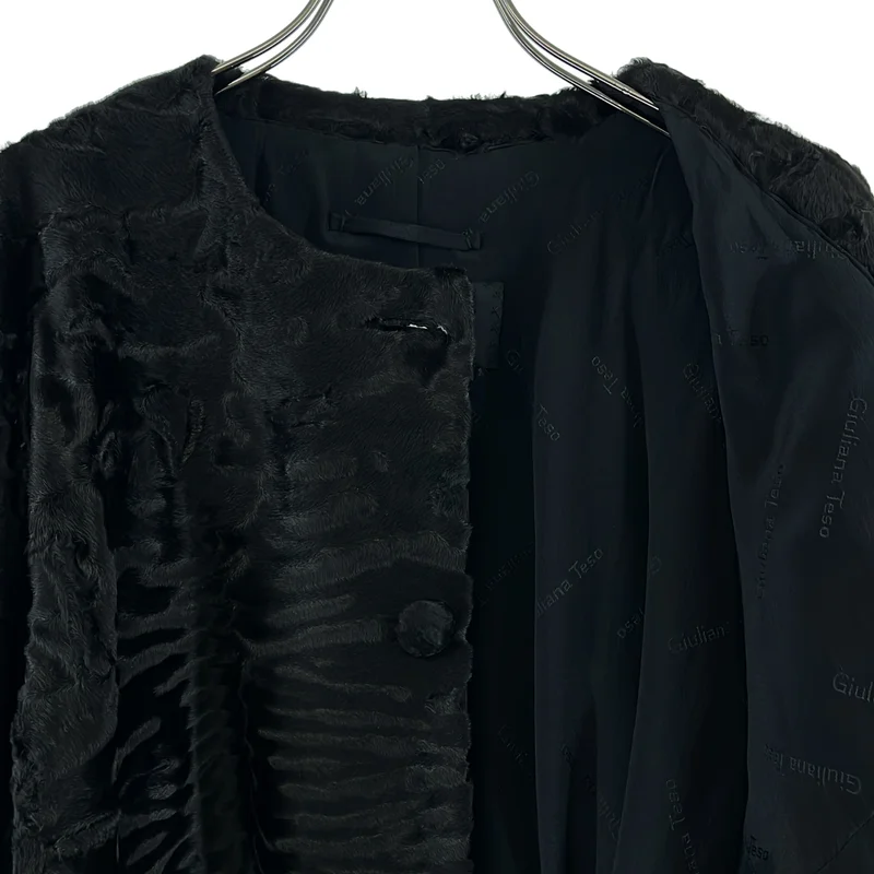 FOXEY BOUTIQUE / フォクシーブティック | ファー ワイドスリーブ ノーカラー コート | 44 | レディース