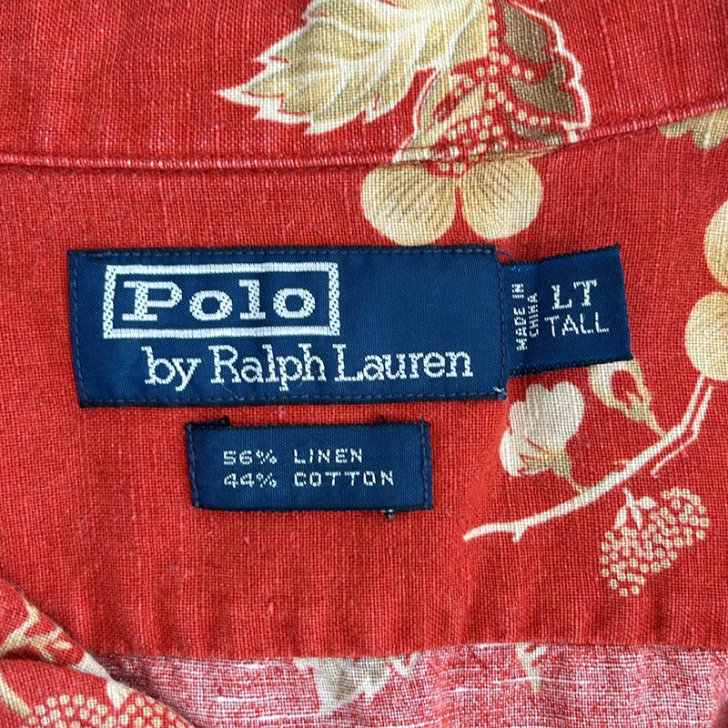 POLO BY RALPH LAUREN / ポロバイラルフローレン | 1990s | VINTAGE CAMP ヴィンテージキャンプ コットン レーヨン 花柄 アロハシャツ | LT | メンズ