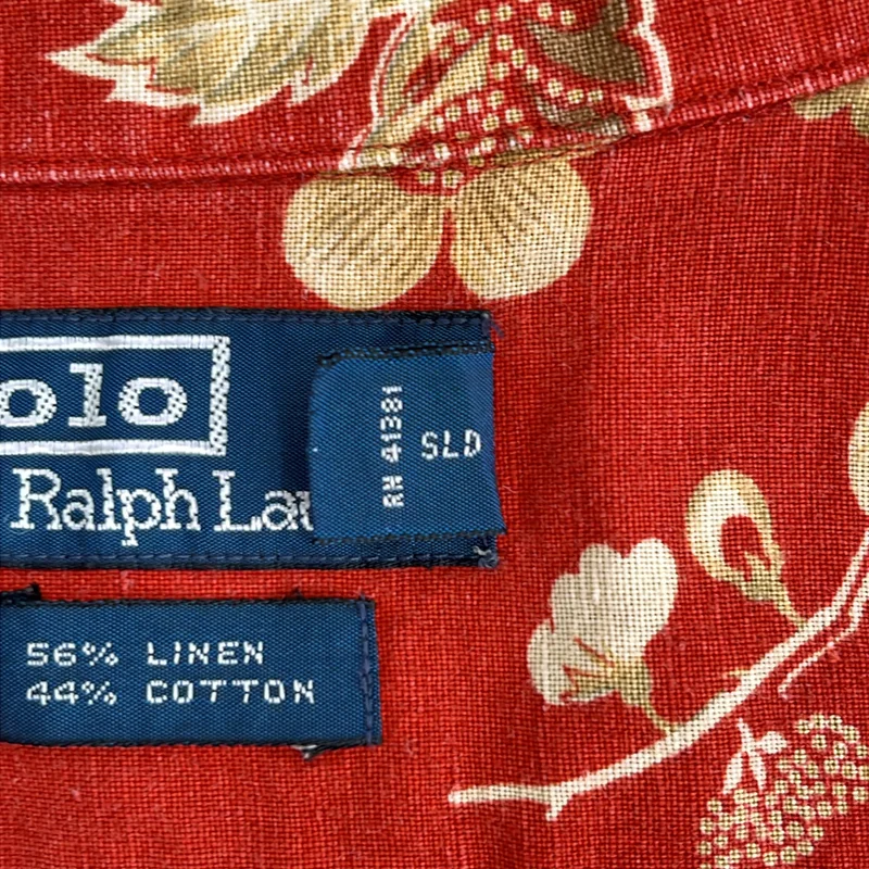 POLO BY RALPH LAUREN / ポロバイラルフローレン | 1990s | VINTAGE CAMP ヴィンテージキャンプ コットン レーヨン 花柄 アロハシャツ | LT | メンズ