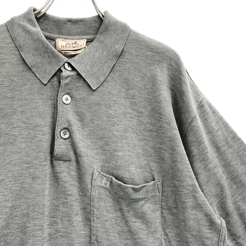 HERMES / エルメス | Hロゴ 刺しゅう ポロシャツ | XL | メンズ