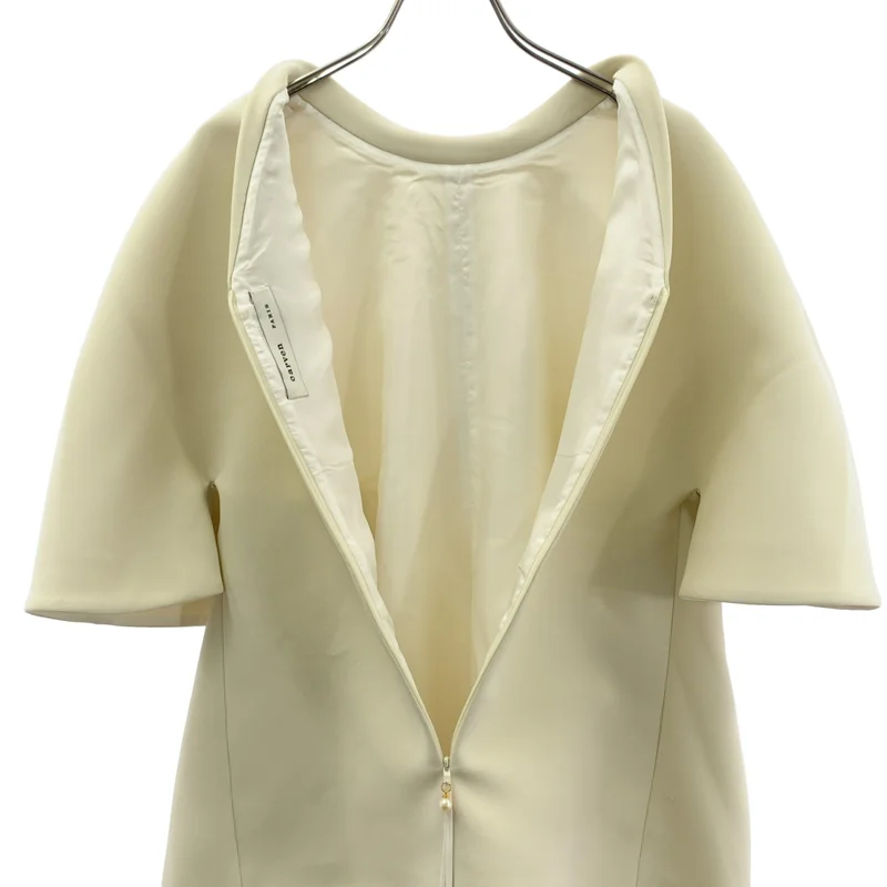 CARVEN / カルヴェン | Paneled cady top パール ショートスリーブ ブラウス | 38 | レディース