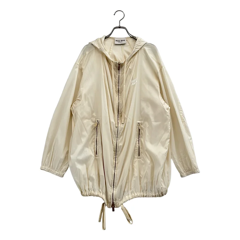 miu miu / ミュウミュウ | シルク コーティングロゴ フーデット ジャケット | 36 | レディース