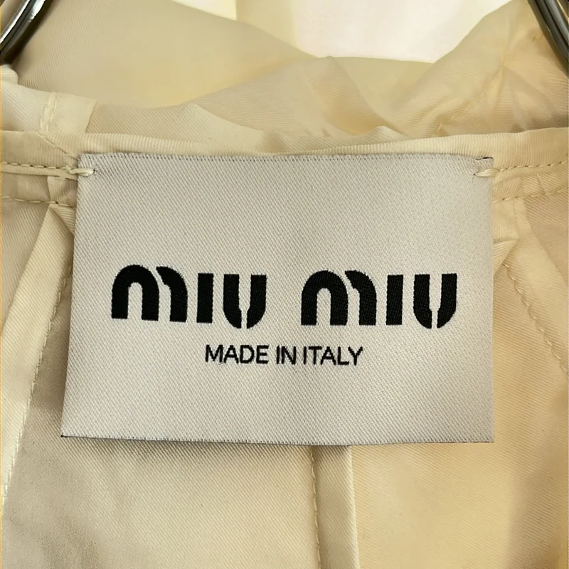 miu miu / ミュウミュウ | シルク コーティングロゴ フーデット ジャケット | 36 | レディース