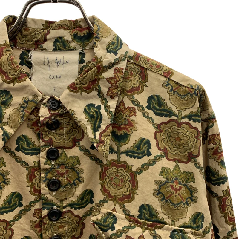 JOHN ALEXANDER SKELTON / ジョンアレキサンダースケルトン | cotton flower shirt / コットン 総柄 シャツ | S | メンズ
