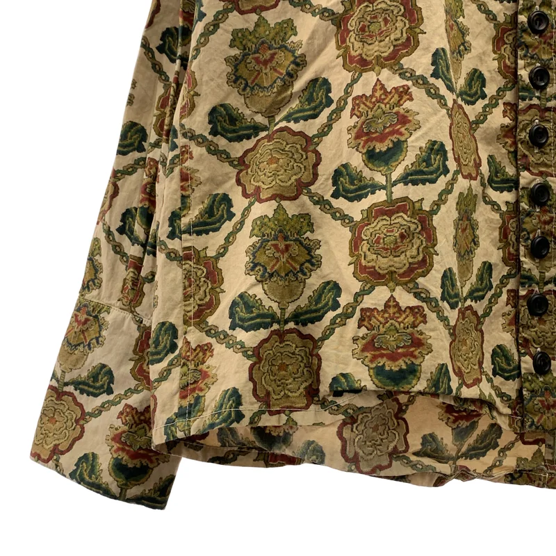 JOHN ALEXANDER SKELTON / ジョンアレキサンダースケルトン | cotton flower shirt / コットン 総柄 シャツ | S | メンズ