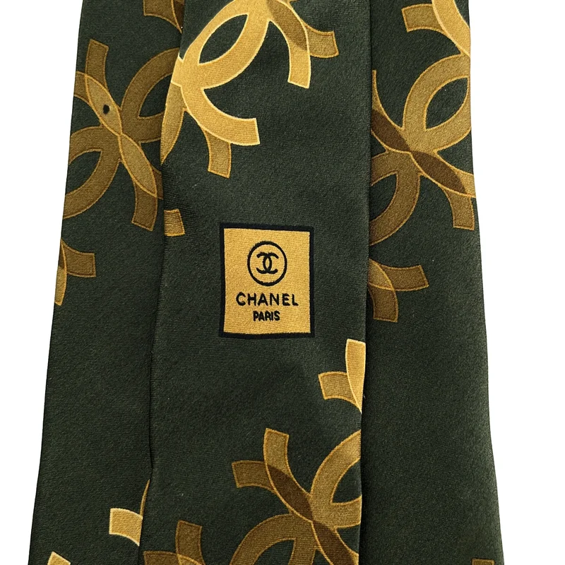 CHANEL / シャネル | シルク 総柄 ココマーク スーツ ネクタイ |