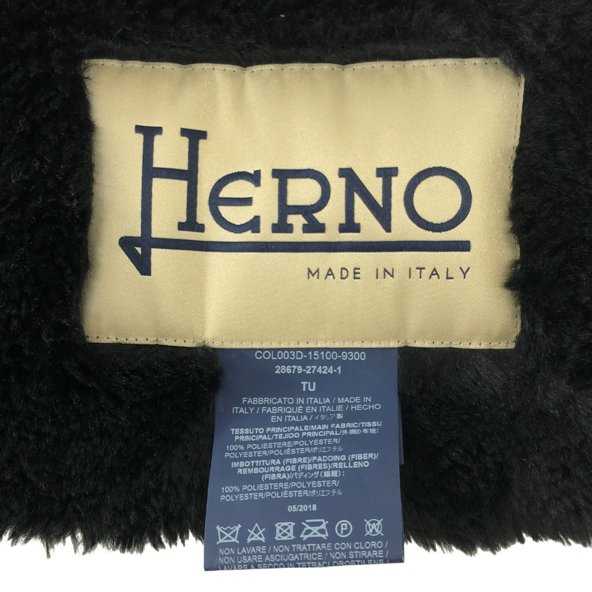 HERNO / ヘルノ | ポリエステル ファー ショール ティペット | TU | ブラック | レディース HERNO / ヘルノ | ポリエステル ファー ショール ティペット | TU