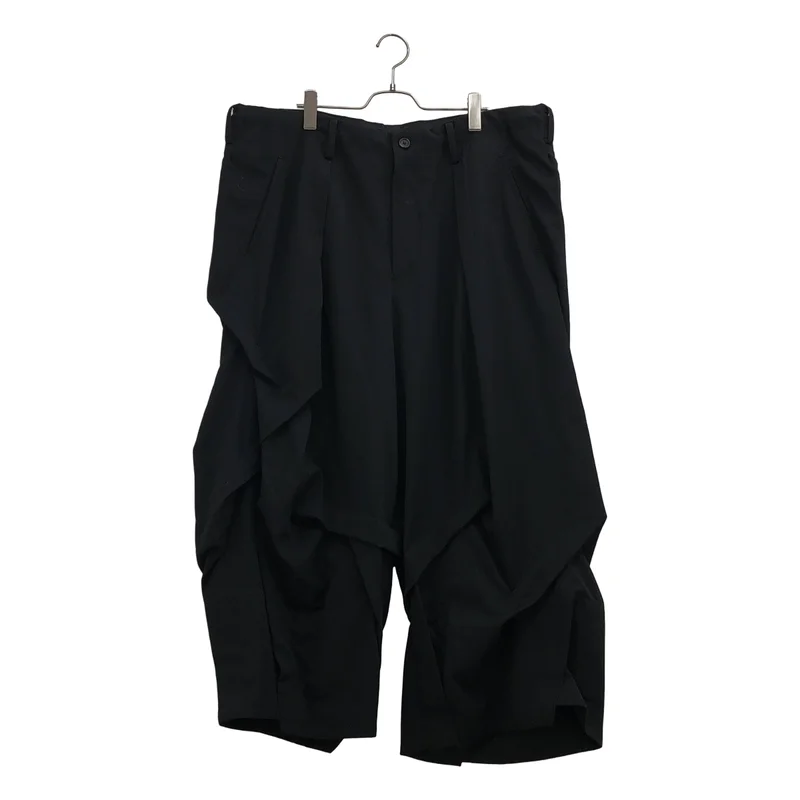 YOHJI YAMAMOTO POUR HOMME / ヨウジヤマモトプールオム | 2023SS | ウールギャバジン ランダムタック ワイドパンツ | 2 | メンズ
