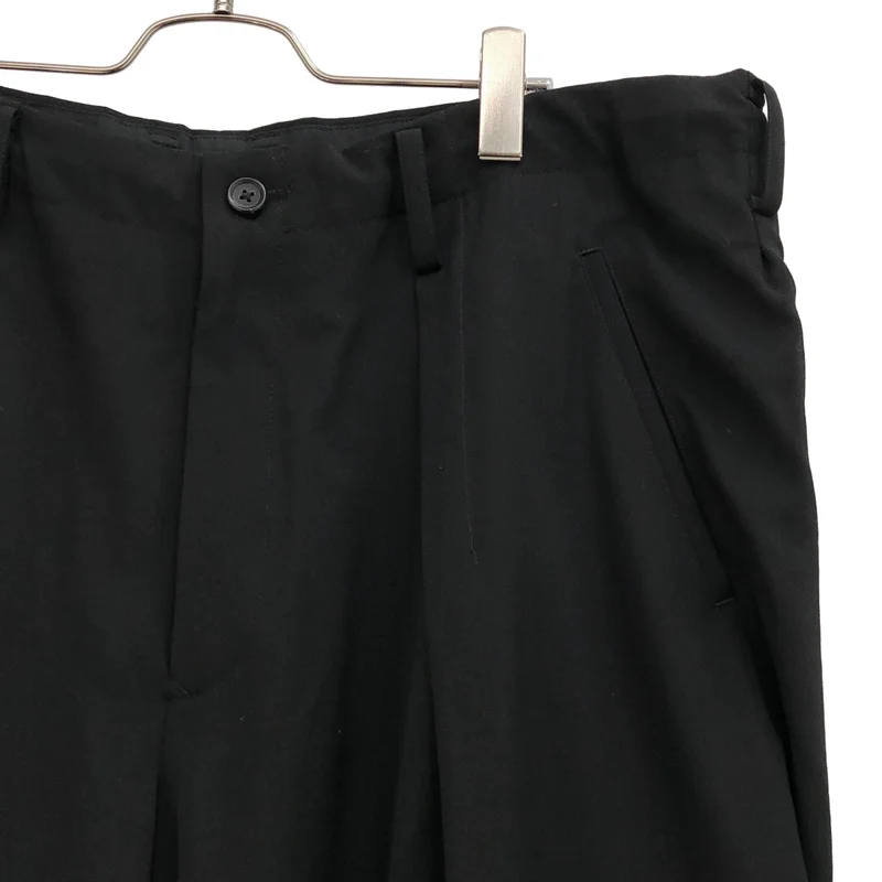YOHJI YAMAMOTO POUR HOMME / ヨウジヤマモトプールオム | 2023SS | ウールギャバジン ランダムタック ワイドパンツ | 2 | メンズ
