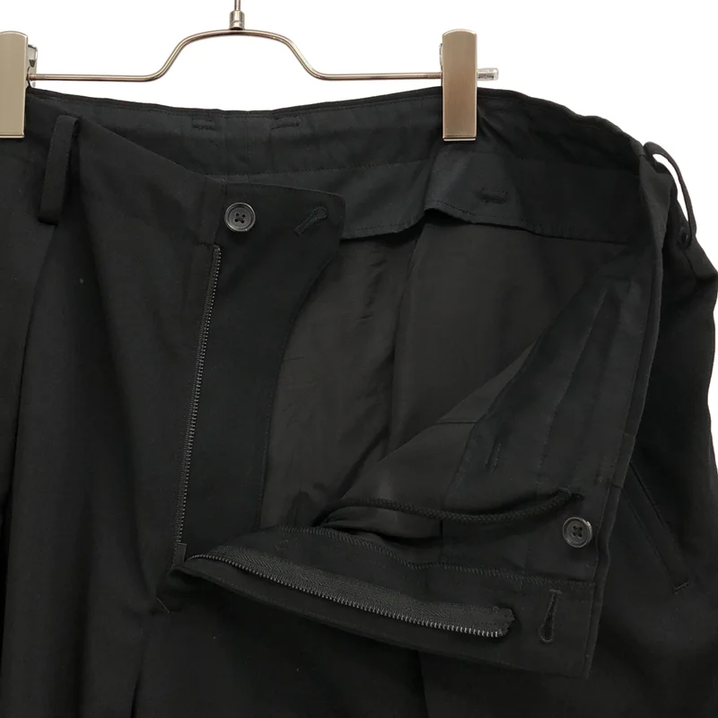YOHJI YAMAMOTO POUR HOMME / ヨウジヤマモトプールオム | 2023SS | ウールギャバジン ランダムタック ワイドパンツ | 2 | メンズ