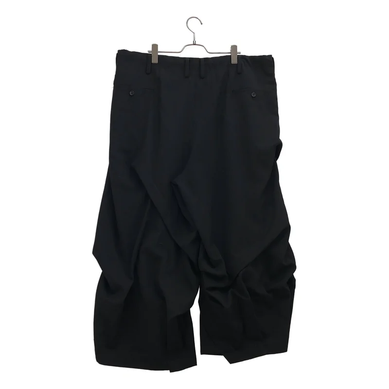 YOHJI YAMAMOTO POUR HOMME / ヨウジヤマモトプールオム | 2023SS | ウールギャバジン ランダムタック ワイドパンツ | 2 | メンズ