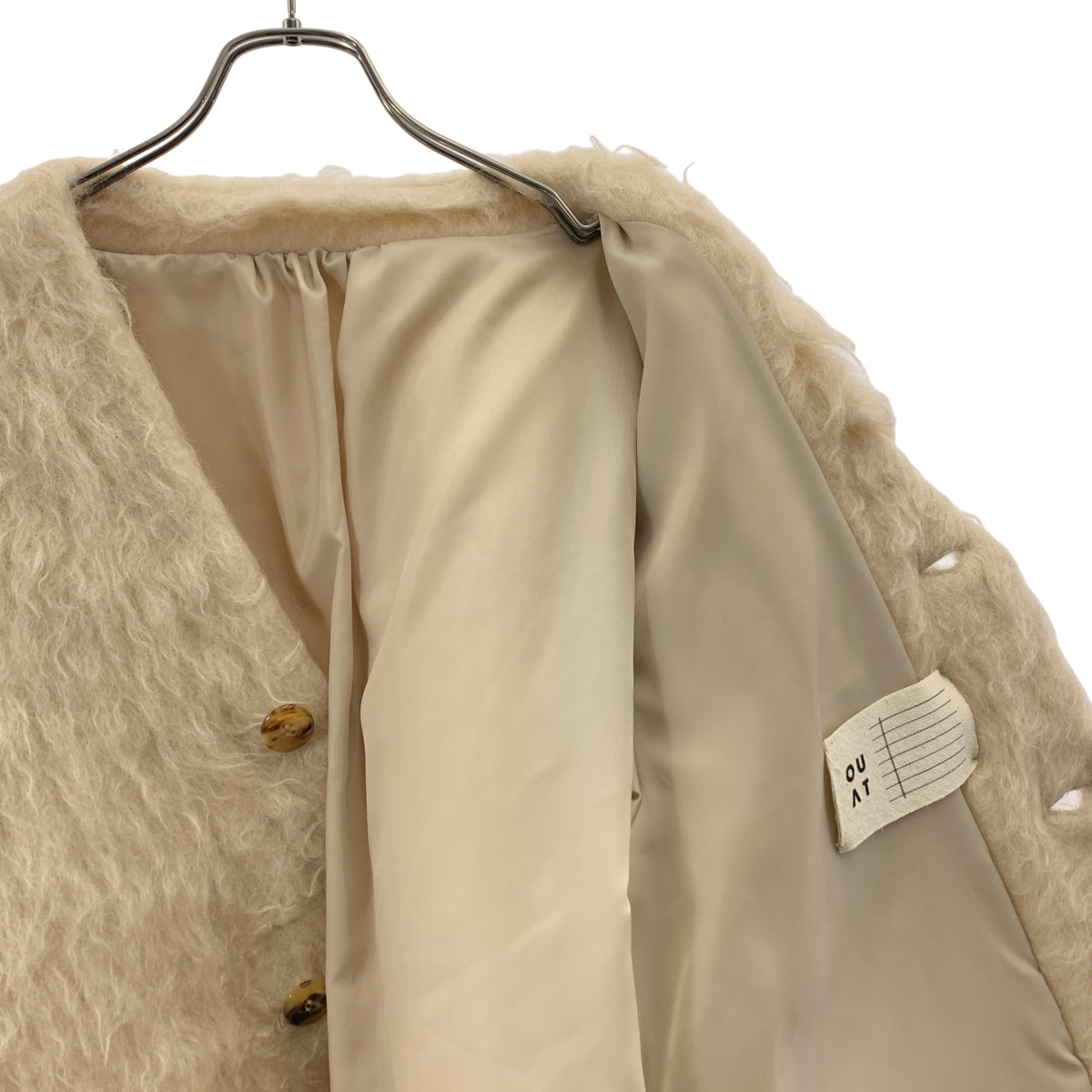 【美品】  OUAT / オーユーエーティー | 2022AW | SUPER MOHAIR JACKET モヘヤ シャギー ジャケット | 1 | ベージュ | メンズ 미품】 OUAT / 오유에이티 | 2022AW | SUPER MOHAIR JACKET 모헤어