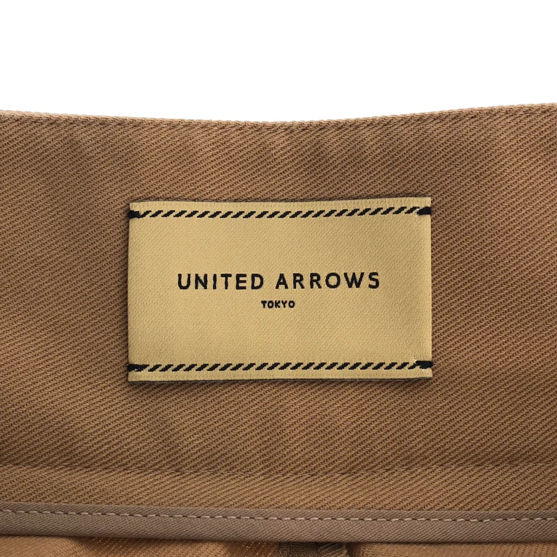 UNITED ARROWS / ユナイテッドアローズ | コットンツイル サイドベルト 3タック ワイドパンツ | 38 | レディース