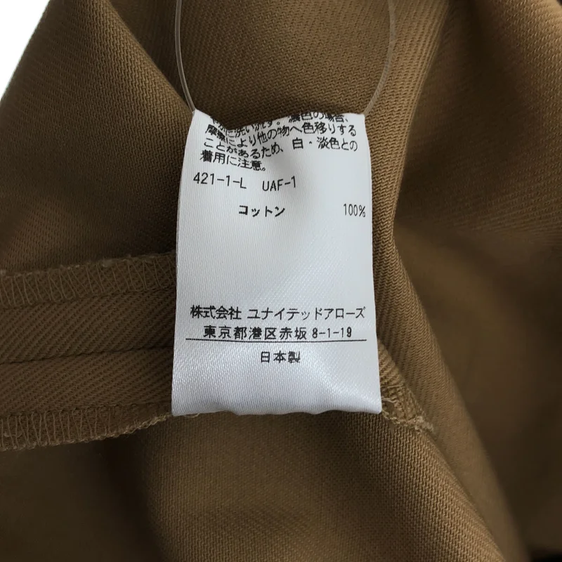 UNITED ARROWS / ユナイテッドアローズ | コットンツイル サイドベルト 3タック ワイドパンツ | 38 | レディース