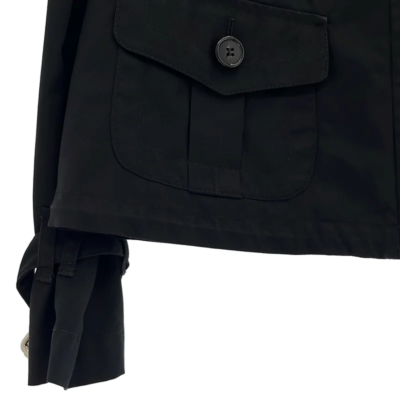 MONCLER / モンクレール | スタンドカラー ショートトレンチジャケット | 0 | レディース