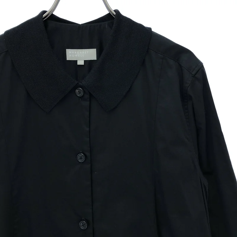 MARGARET HOWELL / マーガレットハウエル | 2023AW | WASHED COTTON SATIN コットン シルク シャツワンピース | 1 | レディース