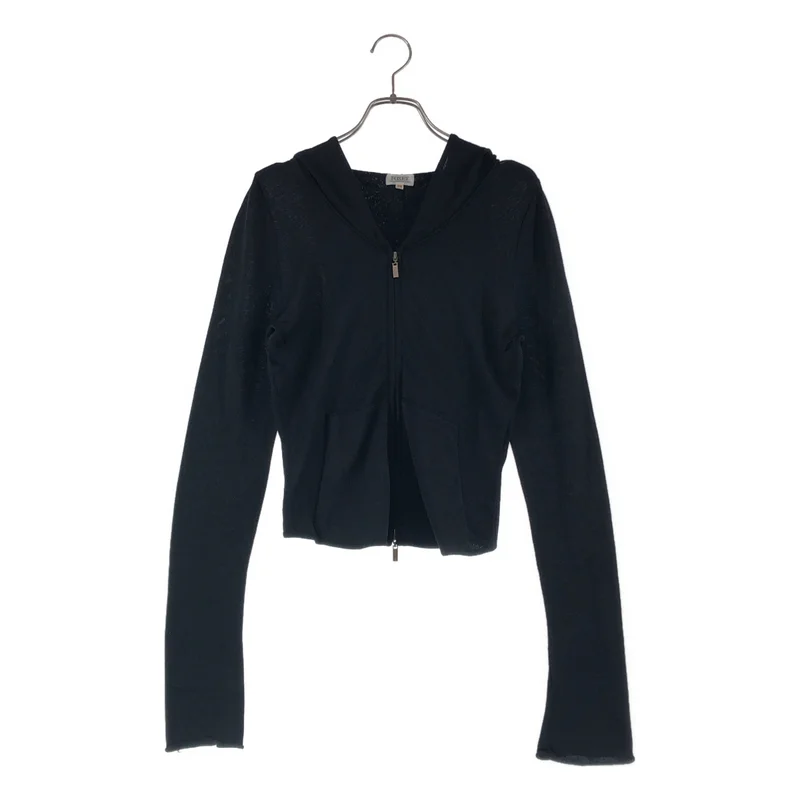 FOXEY BOUTIQUE / フォクシーブティック | シルク混 フーデッド ニット ジャケット | 38 | レディース