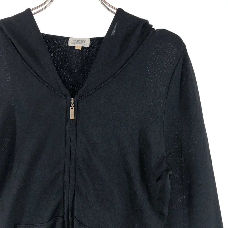 FOXEY BOUTIQUE / フォクシーブティック | シルク混 フーデッド ニット ジャケット | 38 | レディース