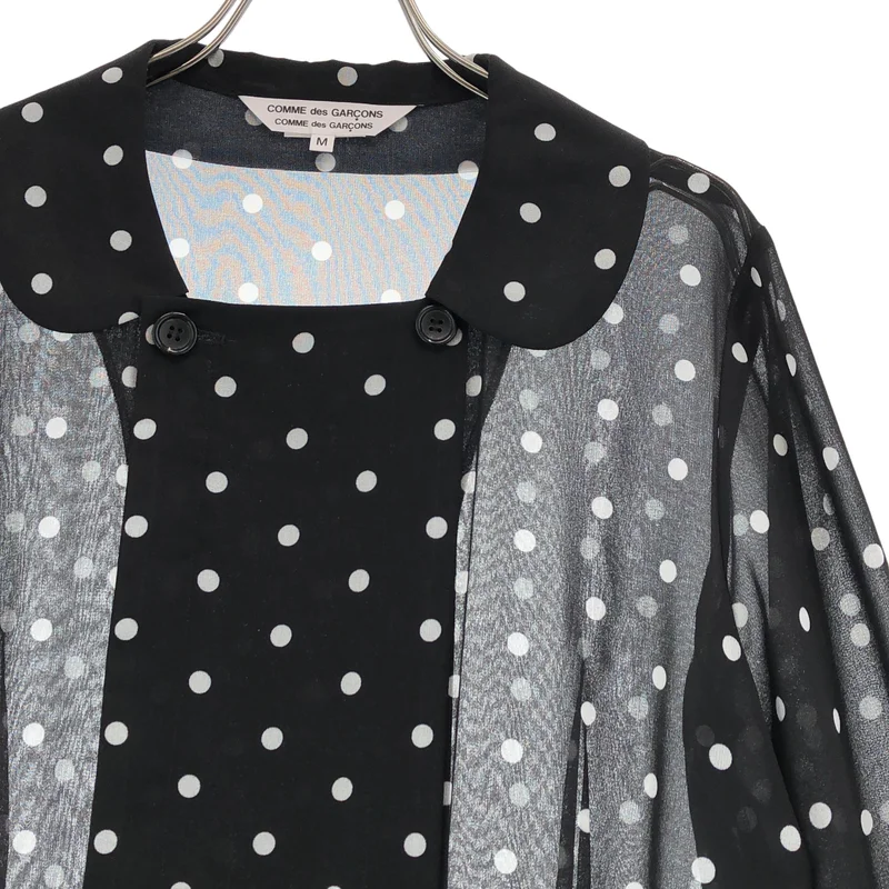 COMME des GARCONS COMME des GARCONS / コムコム | 2020SS | ドット ラウンドカラー シアーシャツワンピース | M | レディース
