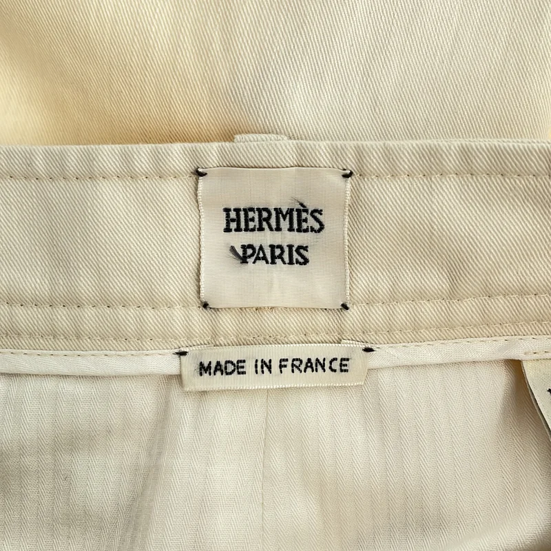 HERMES / エルメス | セリエボタン アジャスター タック パンツ | 38 | レディース