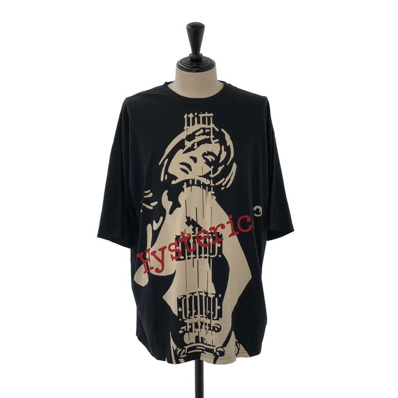 HYSTERIC GLAMOUR / ヒステリックグラマー | GUITAR GIRL ビッグシルエット Tシャツ ワンピース | FREE | レディース