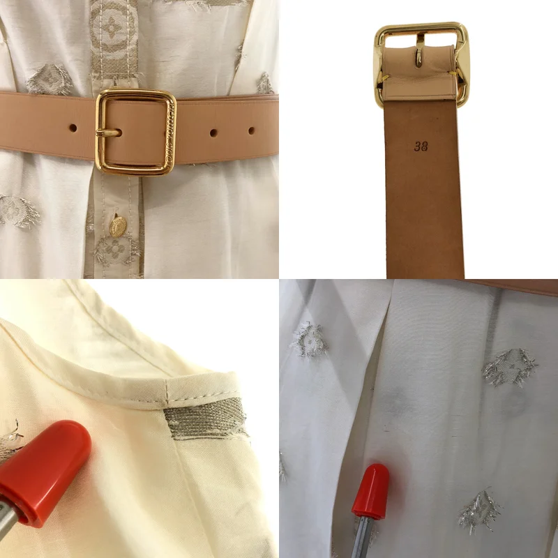 Louis Vuitton / ルイヴィトン | コットン シルク ジャガード ノースリーブワンピース | 38 | レディース