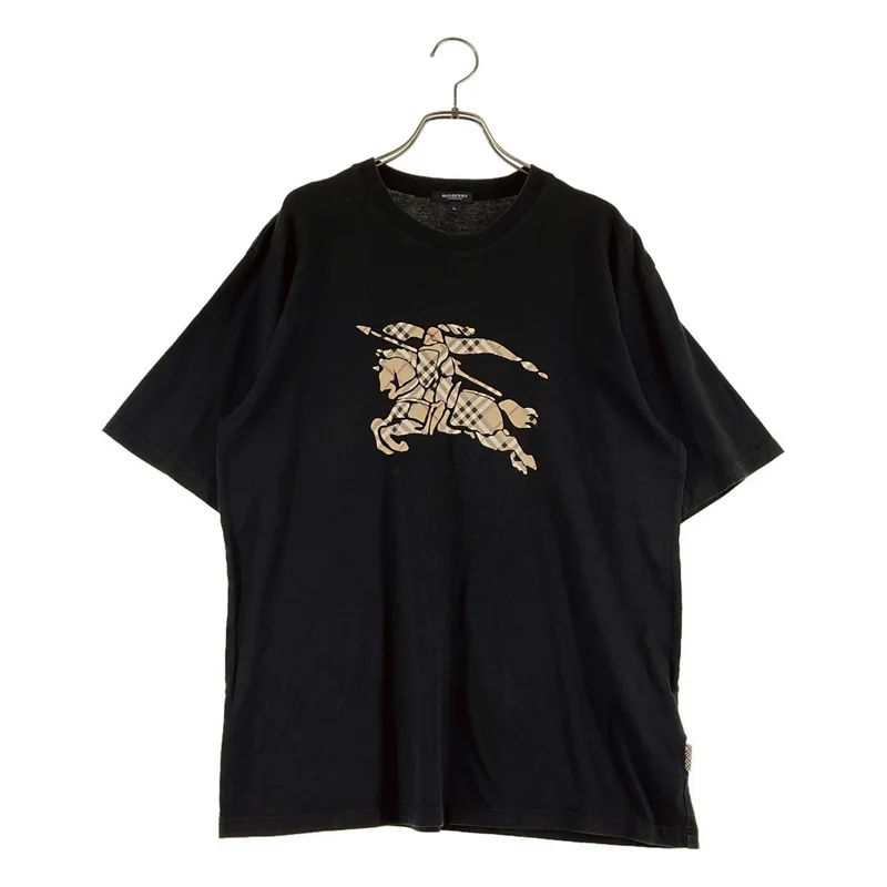 Burberry / バーバリー | ノバチェックロゴ プリント Tシャツ カットソー | L | レディース