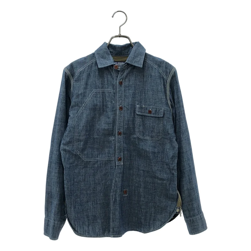 JUNYAWATANABE COMMEdesGARCONS MAN / ジュンヤワタナベマン | 2014AW | バックチェック コーデュロイ切り替え シャンブレーシャツ | XS | メンズ