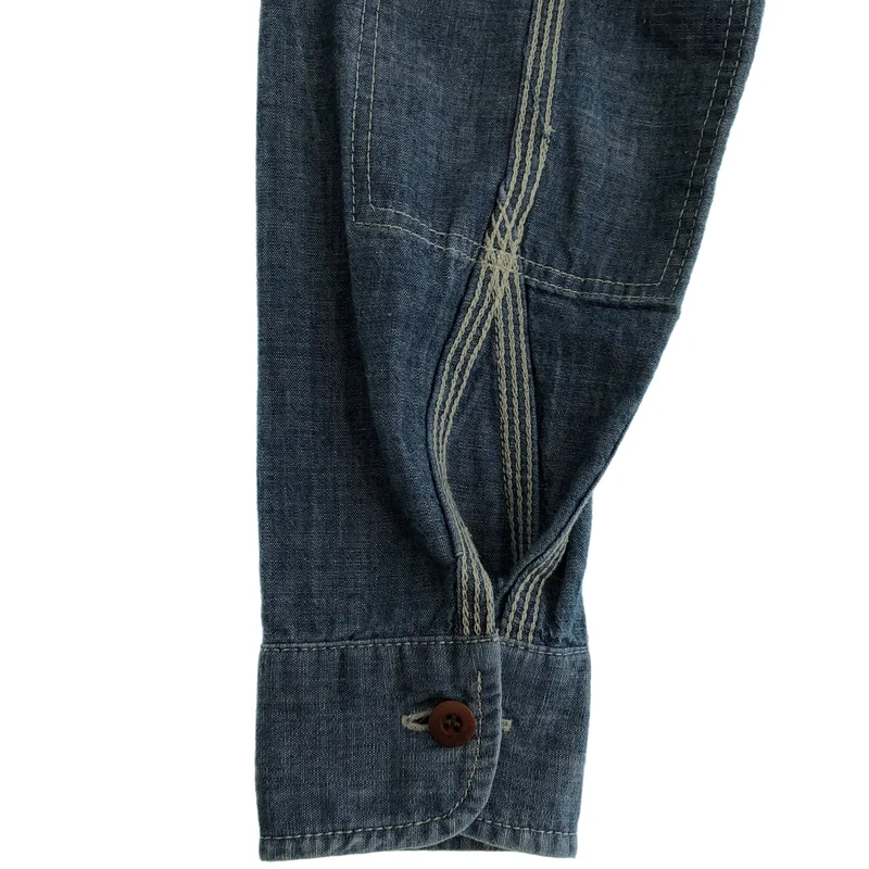 JUNYAWATANABE COMMEdesGARCONS MAN / ジュンヤワタナベマン | 2014AW | バックチェック コーデュロイ切り替え シャンブレーシャツ | XS | メンズ