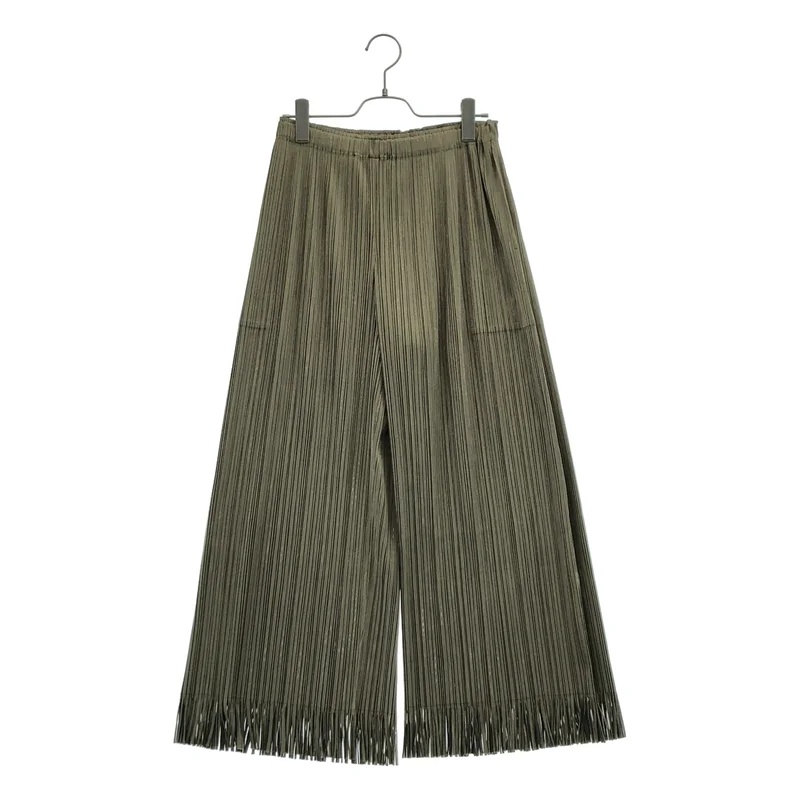 PLEATS PLEASE ISSEY MIYAKE / プリーツプリーズイッセイミヤケ | プリーツ フリンジ イージー ワイドパンツ | 4 | レディース
