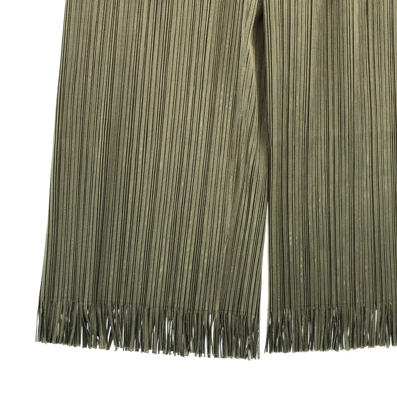 PLEATS PLEASE ISSEY MIYAKE / プリーツプリーズイッセイミヤケ | プリーツ フリンジ イージー ワイドパンツ | 4 | レディース