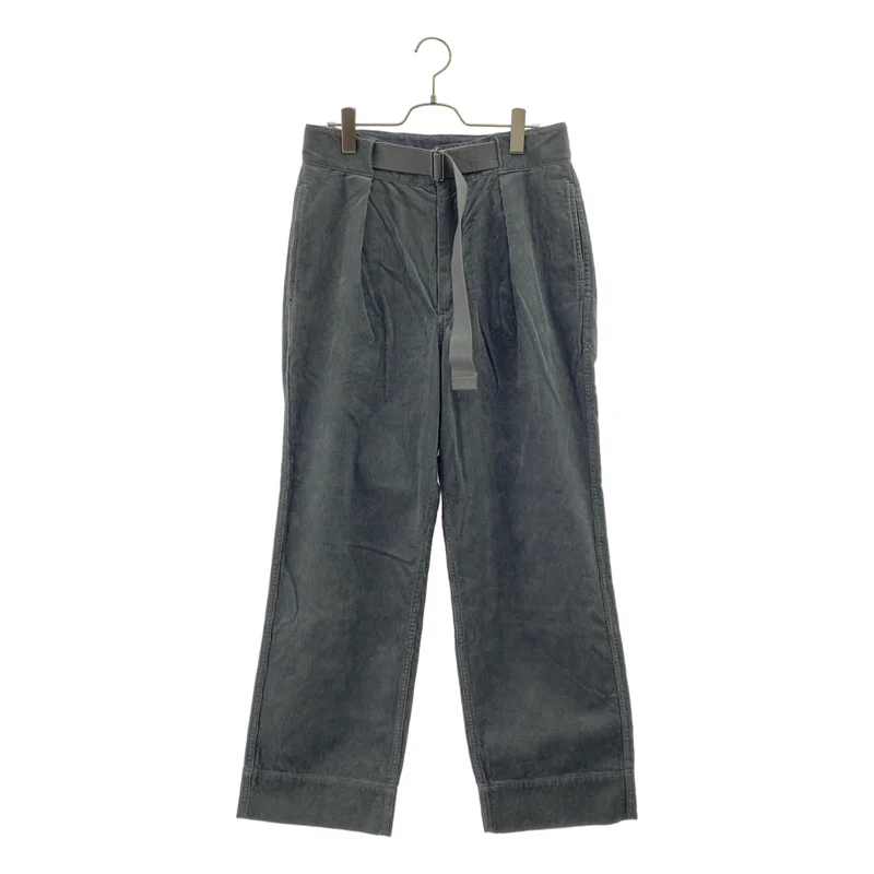 MHL. / エムエイチエルマーガレットハウエル | 2024AW | DRY COTTON NEEDLECORD PANTS / コーデュロイ ベルテッド タック ワイドパンツ | 3 | レディース