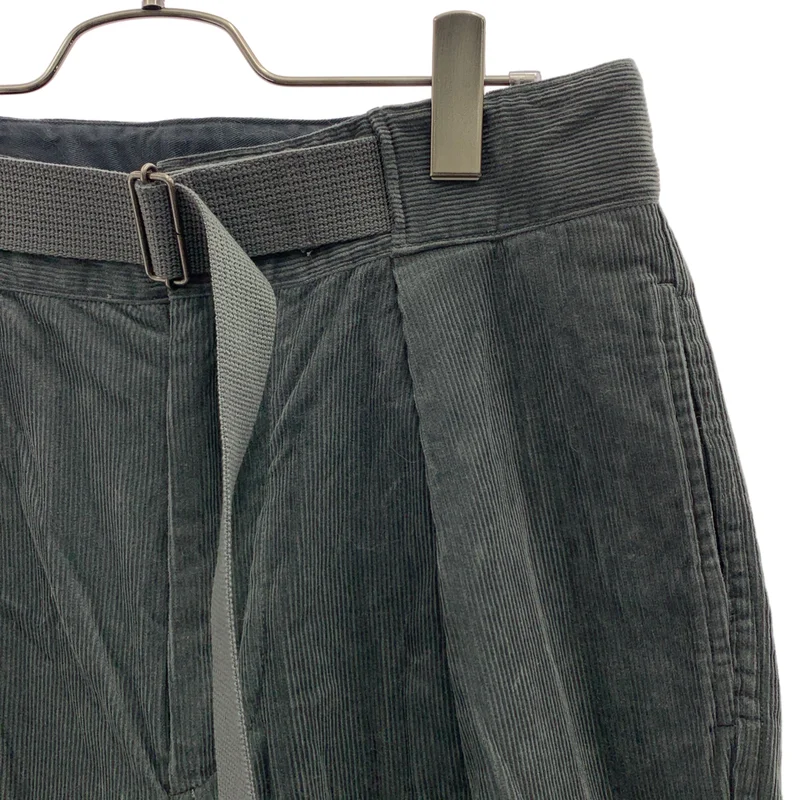 MHL. / エムエイチエルマーガレットハウエル | 2024AW | DRY COTTON NEEDLECORD PANTS / コーデュロイ ベルテッド タック ワイドパンツ | 3 | レディース