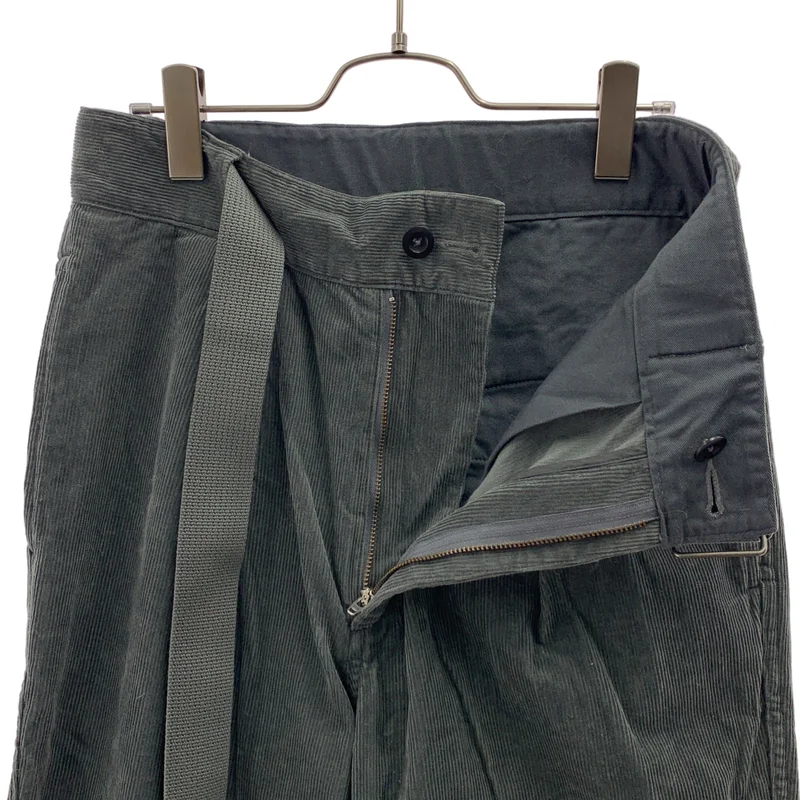 MHL. / エムエイチエルマーガレットハウエル | 2024AW | DRY COTTON NEEDLECORD PANTS / コーデュロイ ベルテッド タック ワイドパンツ | 3 | レディース