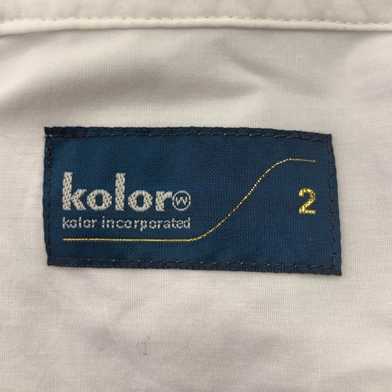 kolor / カラー | 2022SS | 異素材 切替 ニット ドッキングシャツ | 2 | レディース