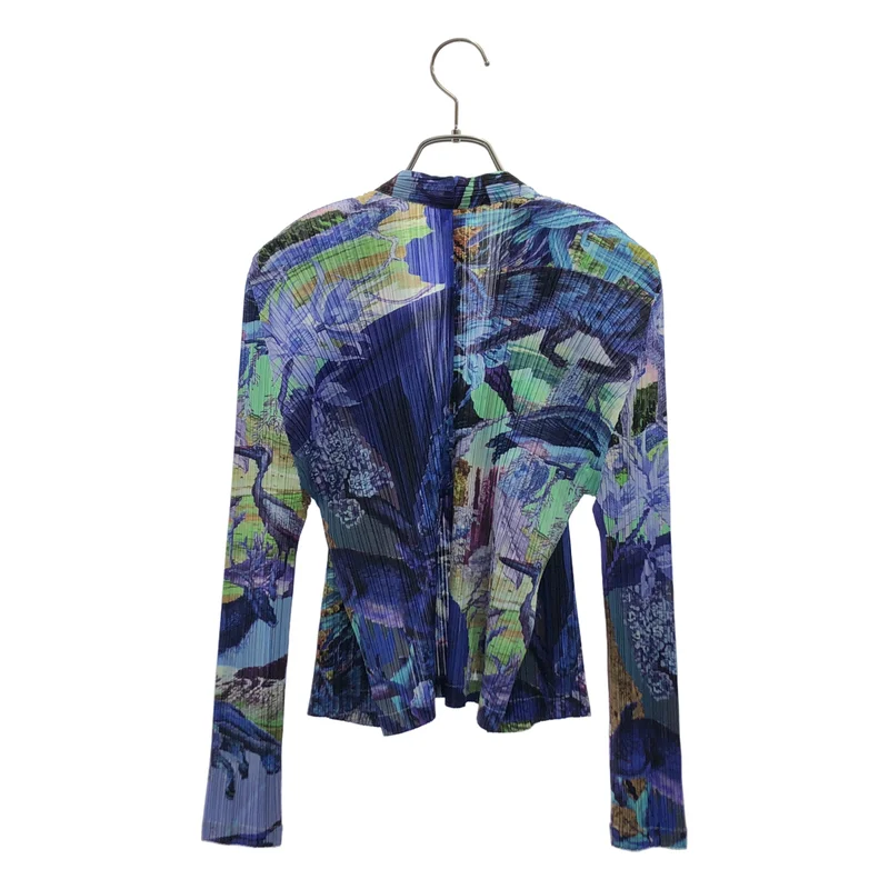 PLEATS PLEASE ISSEY MIYAKE / プリーツプリーズイッセイミヤケ | 2023AW | AURORA JUNGLE プリーツカーディガン | 3 | レディース