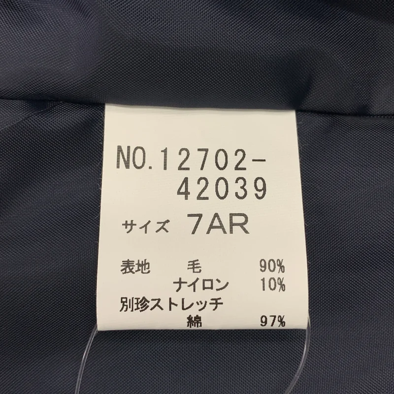 YORKLAND / ヨークランド | ウール チェック オブロングカラー ノースリーブワンピース | 7 | レディース