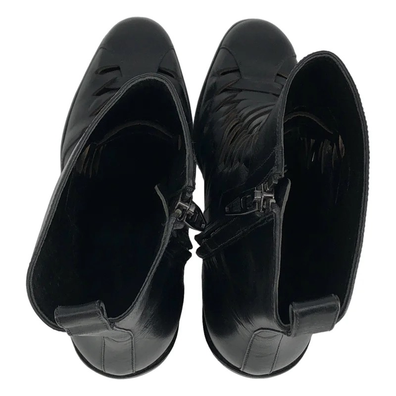 ALEXANDER WANG / アレキサンダーワン | レザー レースアップ ヒールブーツ | 38 | レディース