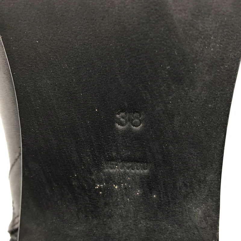 ALEXANDER WANG / アレキサンダーワン | レザー レースアップ ヒールブーツ | 38 | レディース