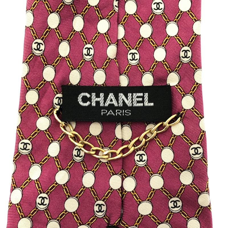 CHANEL / シャネル | シルク 総柄 ココマーク スーツ ネクタイ |