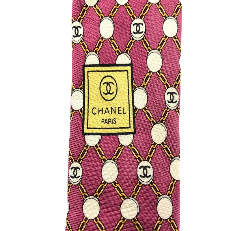 CHANEL / シャネル | シルク 総柄 ココマーク スーツ ネクタイ |