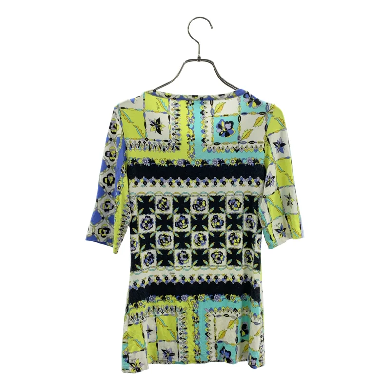 EMILIO PUCCI / エミリオプッチ | レーヨン 総柄 リボン カットソー | M | レディース