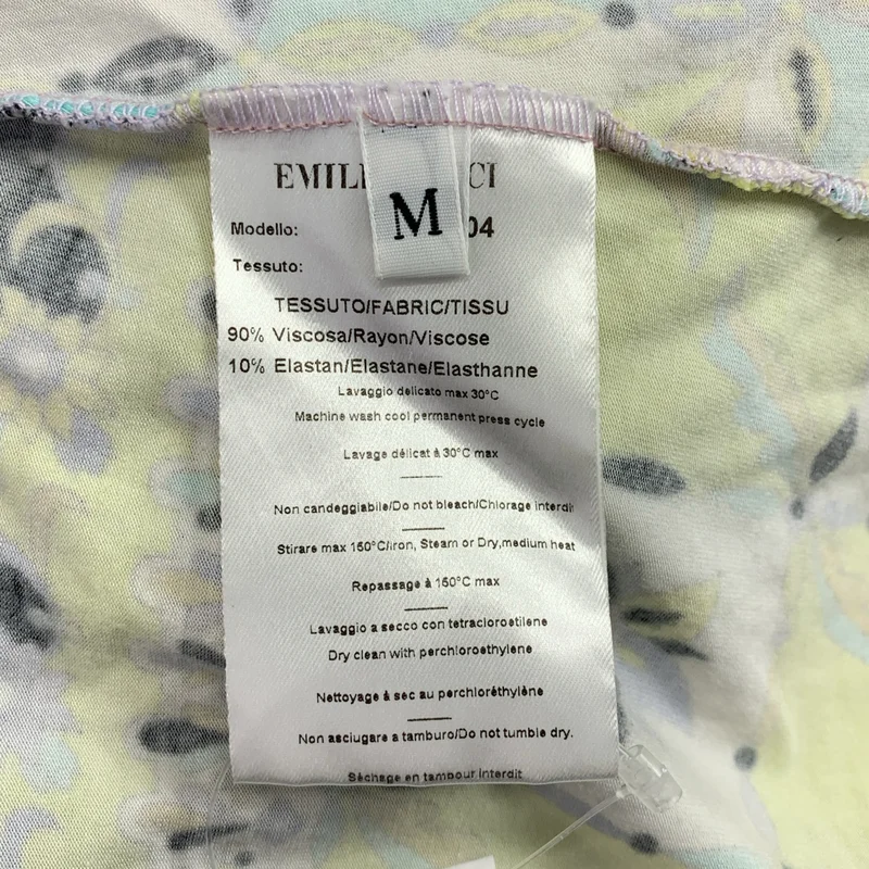 EMILIO PUCCI / エミリオプッチ | レーヨン 総柄 リボン カットソー | M | レディース