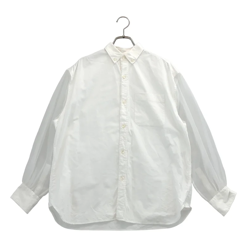 HYKE / ハイク | OXFORD SHEER SLEEVE SHIRT / コットン オックスフォード シアースリーブシャツ | 1 | レディース