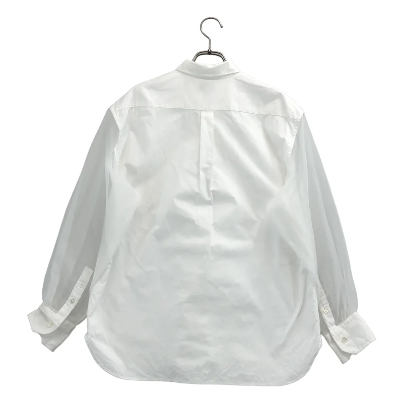 HYKE / ハイク | OXFORD SHEER SLEEVE SHIRT / コットン オックスフォード シアースリーブシャツ | 1 | レディース