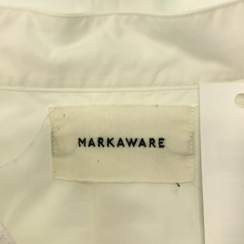 MARKAWARE / マーカウェア | COMFORT FIT BAND COLLAR SHIRT ORGANIC COTTON / ロゴボタン バンドカラー シャツ | 3 | メンズ