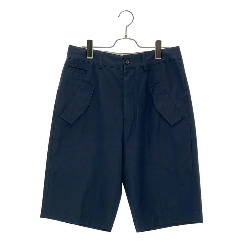 YVES SAINT LAURENT / イヴサンローラン | コットン タック ボタンフライ ハーフパンツ | 34 | メンズ