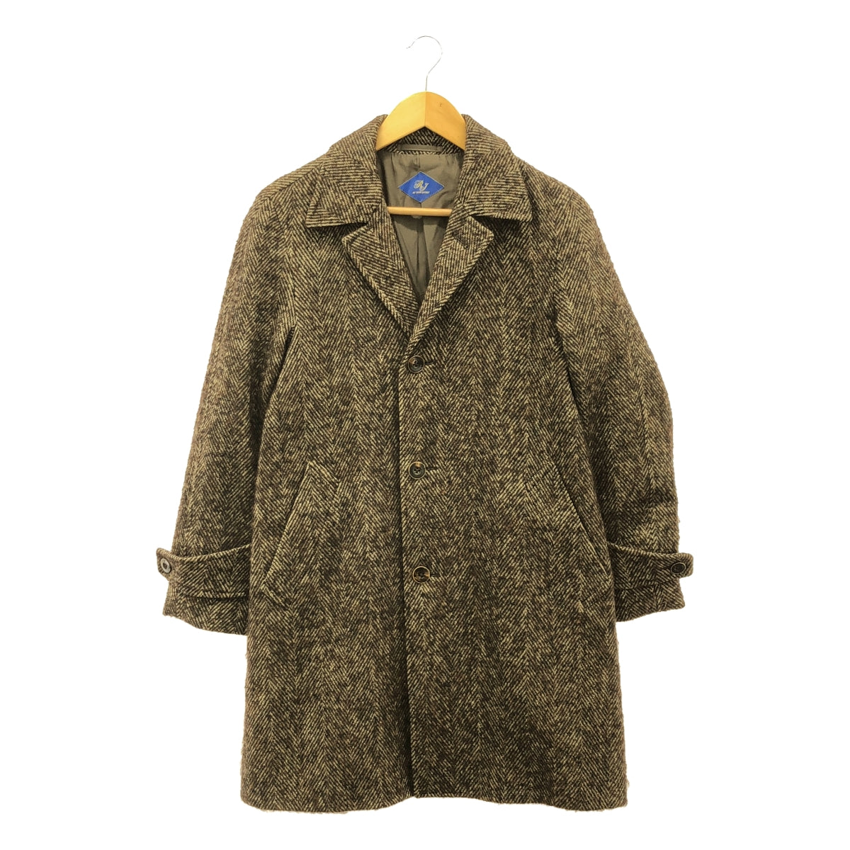RING JACKET / リングジャケット | RJ / シルク ヘリンボーン チェスターコート | 42 | ブラウン | メンズ RING JACKET / リングジャケット | RJ / シルク ヘリンボーン